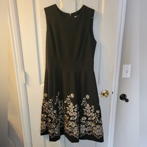 Calvin Klein embroidered fit & flare dress